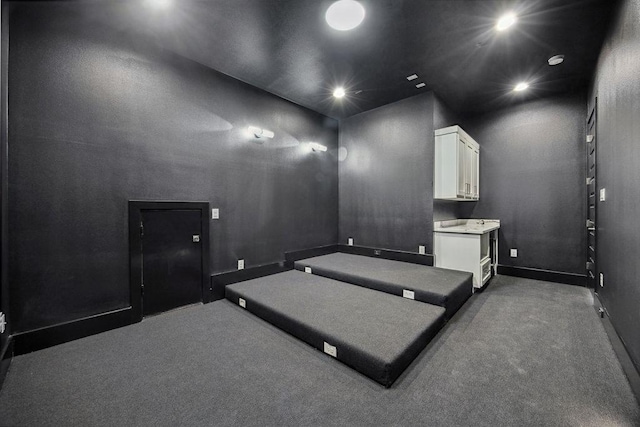 3379 Tampa St, Houston, TX 77021 - carpeted cinema room featuring baseboards