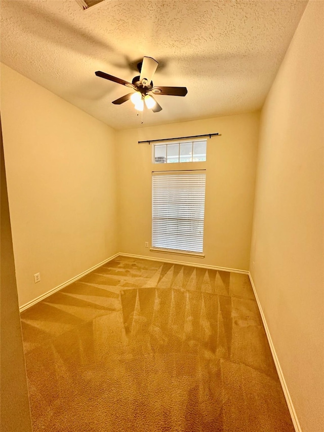 5035 Chappel Hill Dr, Missouri City, TX 77459 - unfurnished room featuring carpet, ceiling fan, a textured ceiling, and baseboards