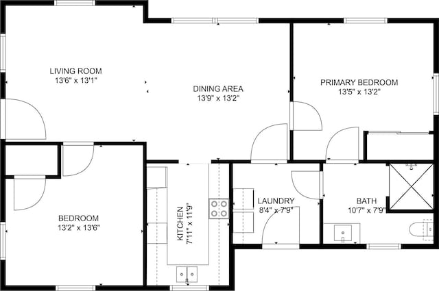 2604 Cochran St, Houston, TX 77009 - floor plan / room layout