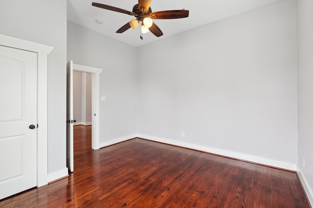 2604 Cochran St, Houston, TX 77009 - unfurnished room featuring wood finished floors, baseboards, and ceiling fan