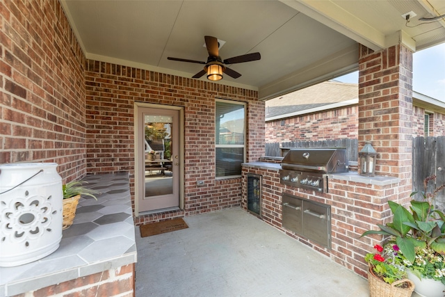 18731 Pilot Knolls Dr, Cypress, TX 77433 - view of patio / terrace with a ceiling fan