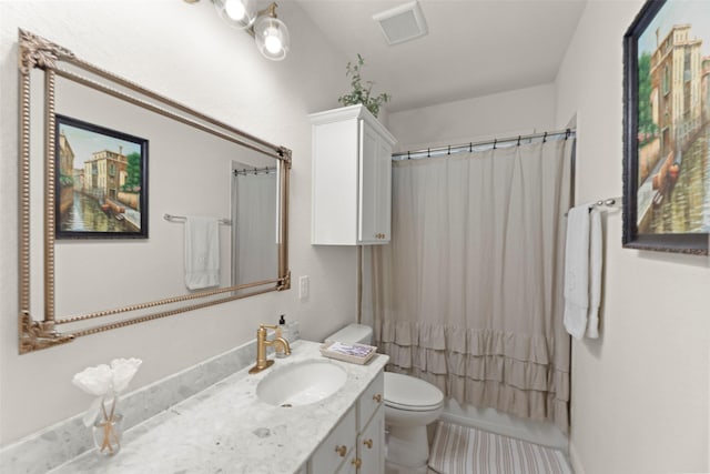 18731 Pilot Knolls Dr, Cypress, TX 77433 - bathroom with vanity, toilet, and tile patterned floors