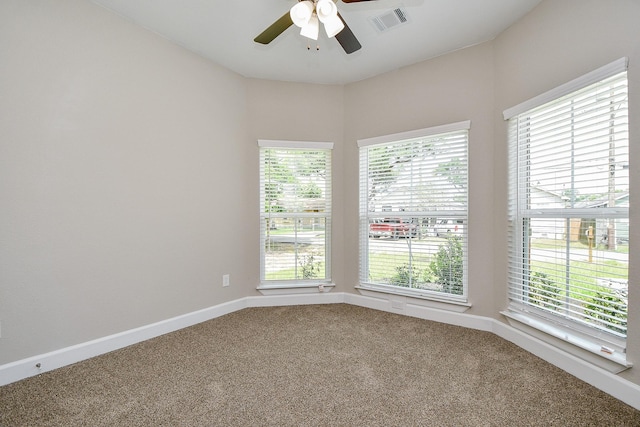 6519 Utah St, Houston, TX 77091 - unfurnished room with carpet floors, ceiling fan, and baseboards