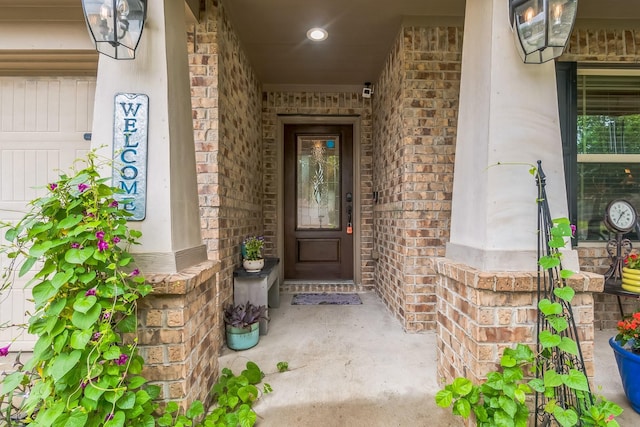 17915 Tall Chestnut St, Cypress, TX 77429 - doorway to property featuring brick siding and covered porch