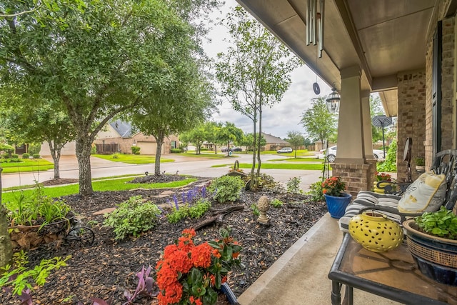 17915 Tall Chestnut St, Cypress, TX 77429 - view of yard featuring a residential view and covered porch