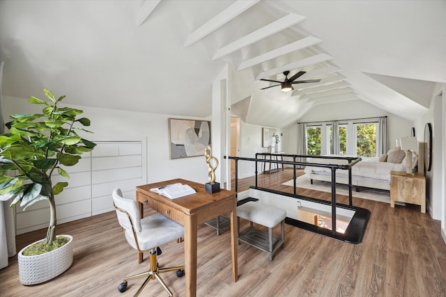542 Arlington St, Houston, TX 77007 - office space with wood finished floors and a ceiling fan
