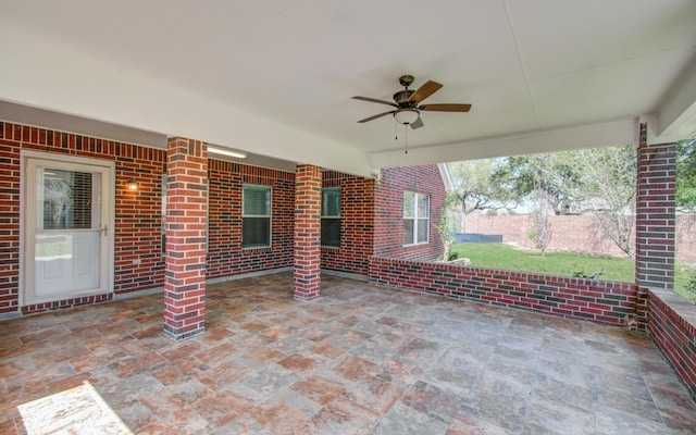 12223 Ayrshire Pl, Houston, TX 77089 - view of patio / terrace featuring a ceiling fan