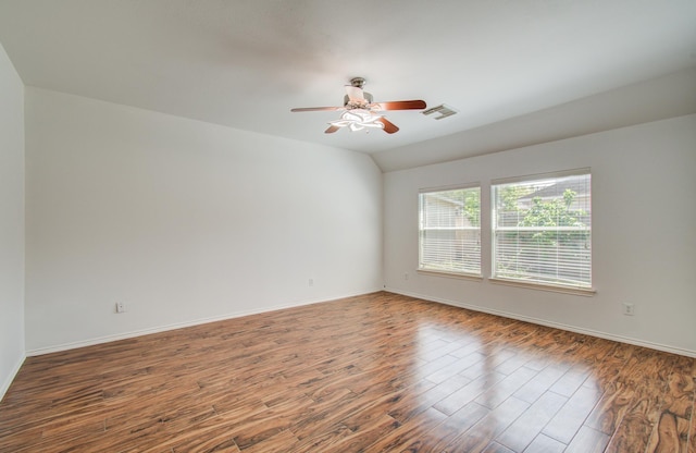 12223 Ayrshire Pl, Houston, TX 77089 - unfurnished room with wood finished floors, ceiling fan, and baseboards