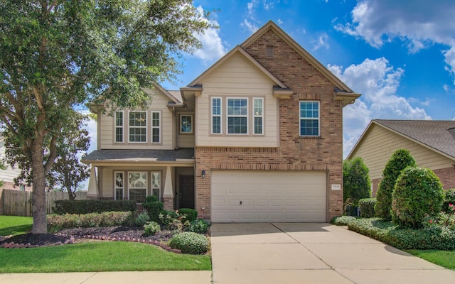 17919 Royal Gate Ln, Richmond, TX 77407 - view of front of property with brick siding, concrete driveway, and a garage