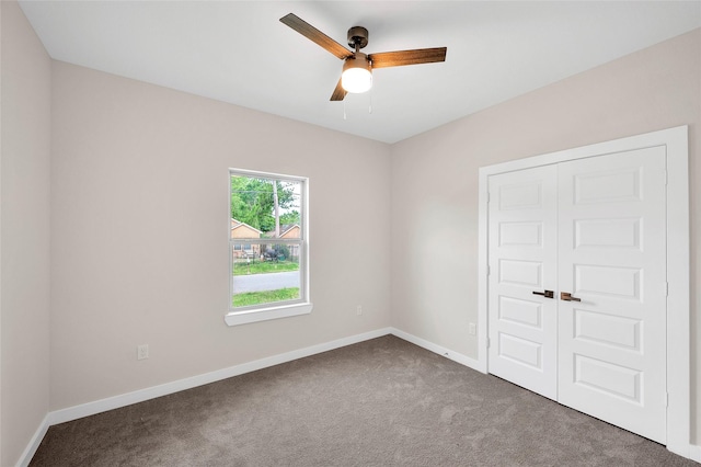 8022 Yoe St, Houston, TX 77078 - empty room with carpet flooring, ceiling fan, and baseboards
