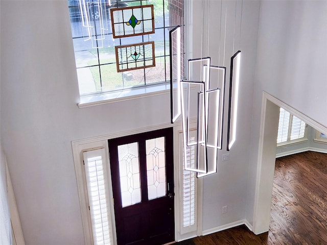 2927 Cambry Crossing Ct, Katy, TX 77494 - entryway with dark wood-style flooring and baseboards