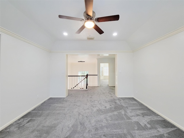 2927 Cambry Crossing Ct, Katy, TX 77494 - unfurnished room with carpet, ceiling fan, baseboards, and recessed lighting