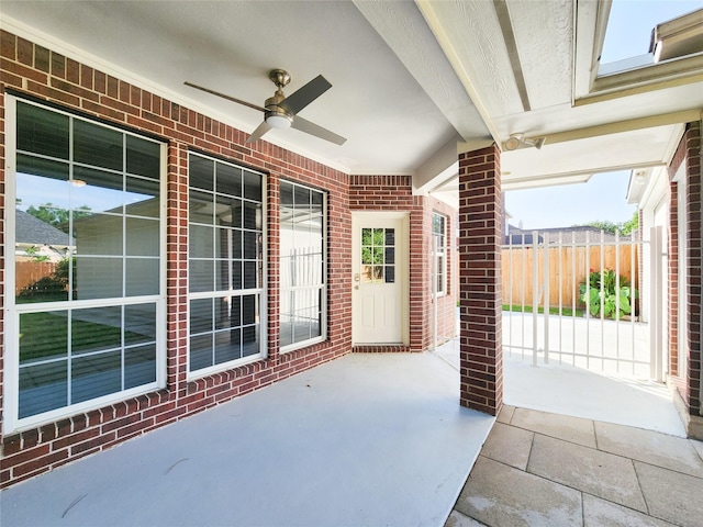 2927 Cambry Crossing Ct, Katy, TX 77494 - view of patio / terrace featuring ceiling fan