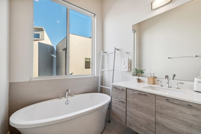 2809 St Emanuel St, Houston, TX 77004 - full bath with vanity and a freestanding bath