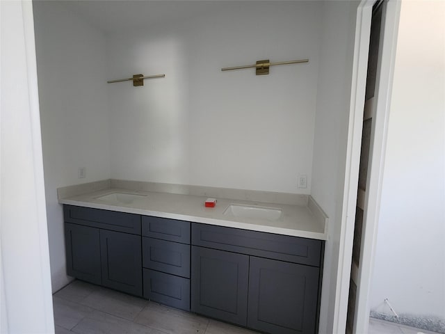 8208/8210 Knox St, Houston, TX 77088 - bathroom featuring double vanity and tile patterned flooring