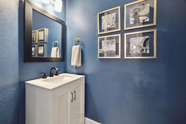 3715 Oakroc Grv, Houston, TX 77018 - bathroom featuring vanity and a textured wall