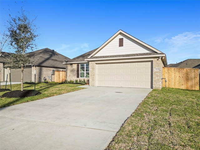 1505 Mirador Dr, Conroe, TX 77301 - ranch-style house with brick siding, driveway, and a garage