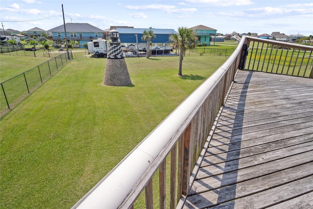 927 W Verdie Dr, Crystal Beach, TX 77650 - wooden deck featuring a residential view