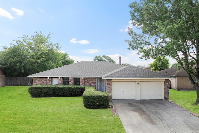 14118 Magnolia Springs Dr, Houston, TX 77066 - single story home featuring an attached garage, brick siding, a shingled roof, and concrete driveway