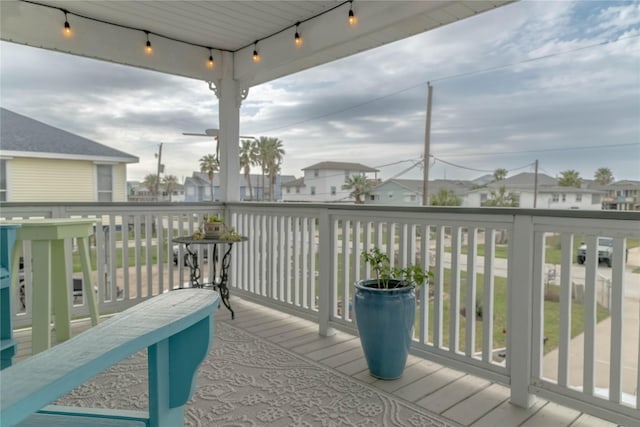 22113 Matagorda Dr, Galveston, TX 77554 - wooden deck with a residential view
