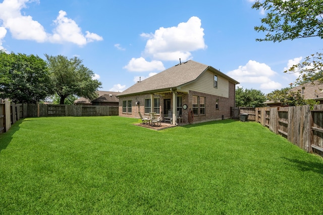 14418 Brushy Arbor Ln, Humble, TX 77396 - back of property featuring brick siding and a patio area