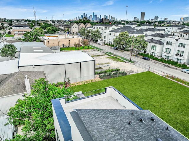 5439 Darling St, Houston, TX 77007 - aerial view of city skyline