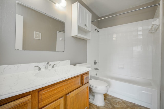 9700 Leawood Blvd Unit 7/16, Houston, TX 77099 - full bath featuring toilet, shower / tub combination, and vanity