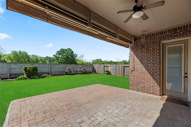 6015 Verde Place Ln, Katy, TX 77493 - view of patio / terrace with ceiling fan