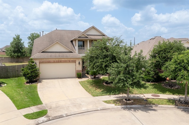 20511 Noble Ranch Ct, Richmond, TX 77407 - view of front of home featuring driveway, a garage, brick siding, and roof with shingles