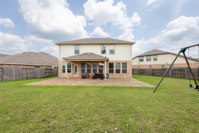 20511 Noble Ranch Ct, Richmond, TX 77407 - rear view of property with a patio and brick siding