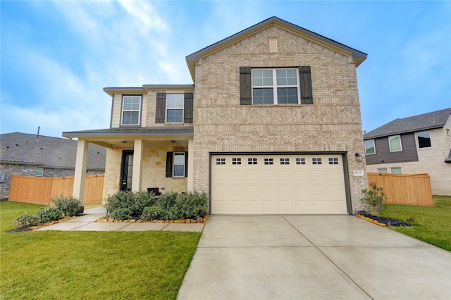 2432 Solaris Bend Dr, Katy, TX 77493 - view of front facade with driveway, an attached garage, and brick siding