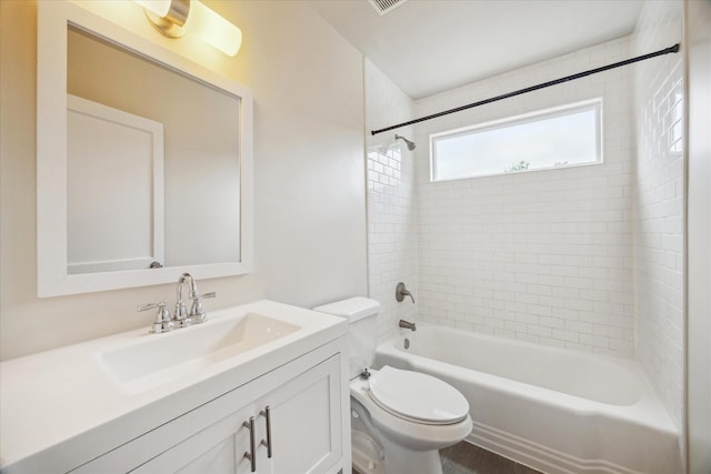 4502 Hain St, Houston, TX 77009 - full bathroom with toilet, vanity, and bathing tub / shower combination