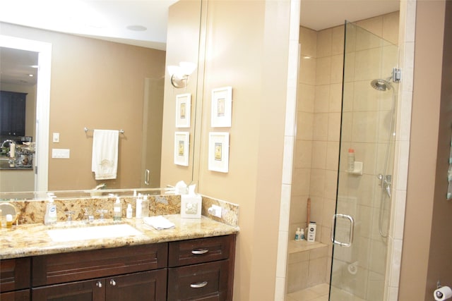 2207 Post Office St, Galveston, TX 77550 - bathroom featuring vanity and a stall shower