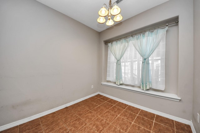2202 Donrel Way, Houston, TX 77067 - unfurnished room with a chandelier and baseboards