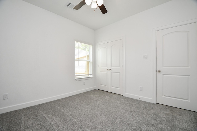 6607 Apollo, Houston, TX 77091 - unfurnished bedroom featuring carpet flooring, baseboards, a closet, and a ceiling fan