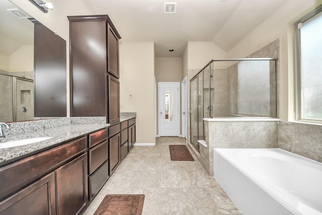 13906 Mowbray Ct, Richmond, TX 77407 - full bath featuring vanity, a stall shower, and a bath