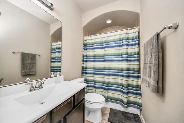 13906 Mowbray Ct, Richmond, TX 77407 - full bath featuring vanity, toilet, and tile patterned flooring
