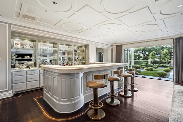 2307 River Oaks Blvd, Houston, TX 77019 - community bar area featuring dark wood finished floors