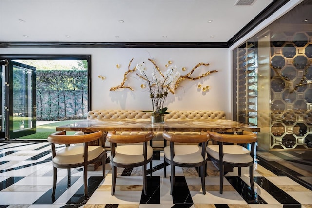 2307 River Oaks Blvd, Houston, TX 77019 - dining room featuring crown molding