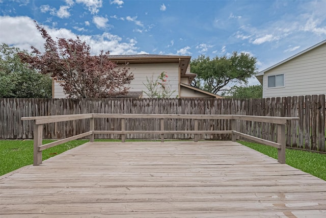 2115 Streamcrest Ln, Sugar Land, TX 77479 - wooden terrace with a fenced backyard