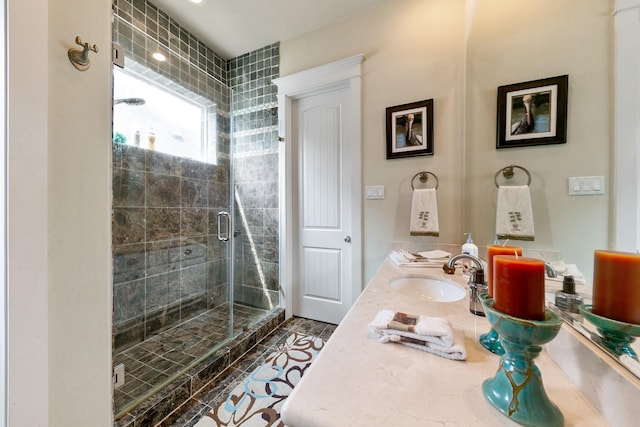 4115 Sand Hill Ct, Galveston, TX 77554 - full bath with a stall shower and vanity