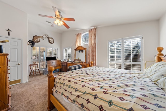125 Terrace Ln E, Kerrville, TX 78028 - bedroom with carpet flooring and ceiling fan