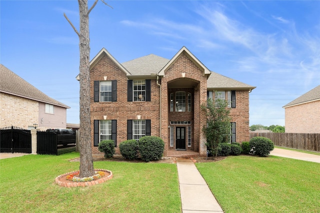 14314 Strutton Dr, Sugar Land, TX 77498 - traditional-style house with brick siding and a shingled roof