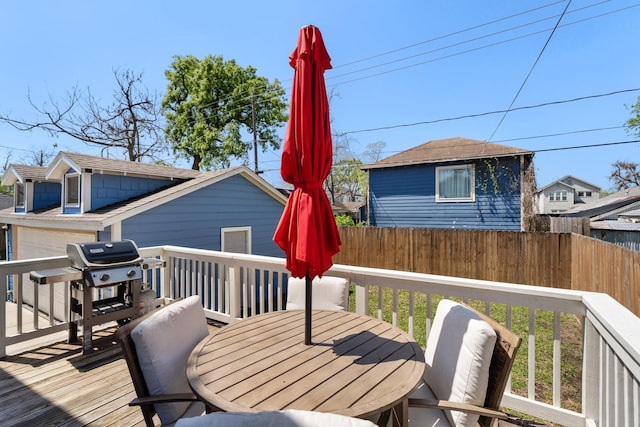 807 Vincent St, Houston, TX 77009 - wooden deck featuring outdoor dining space and area for grilling