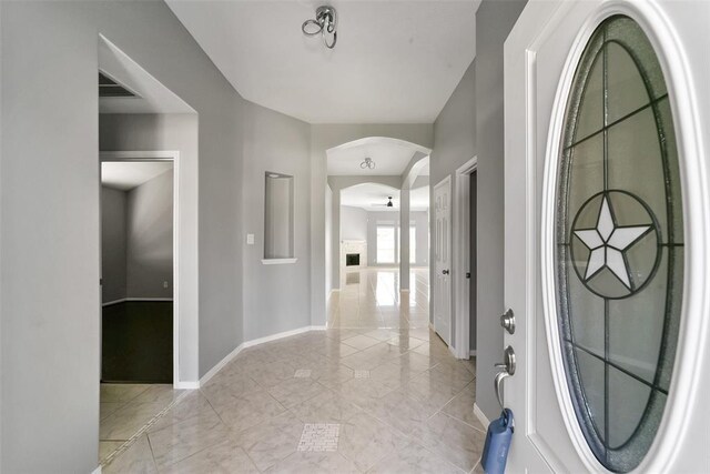 1211 Peacham Ct, Fresno, TX 77545 - entryway featuring arched walkways and baseboards