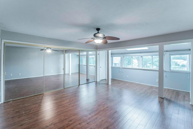 2304 Keel Ct, Willis, TX 77318 - unfurnished bedroom with wood finished floors and ceiling fan
