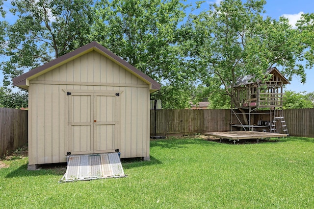 612 Hartman Dr, Baytown, TX 77521 - view of shed