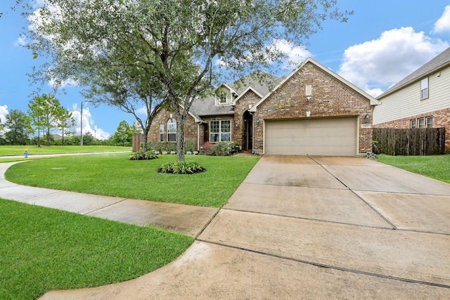 2800 Spencer Ct, Pearland, TX 77089 - traditional-style house with brick siding, a garage, and concrete driveway