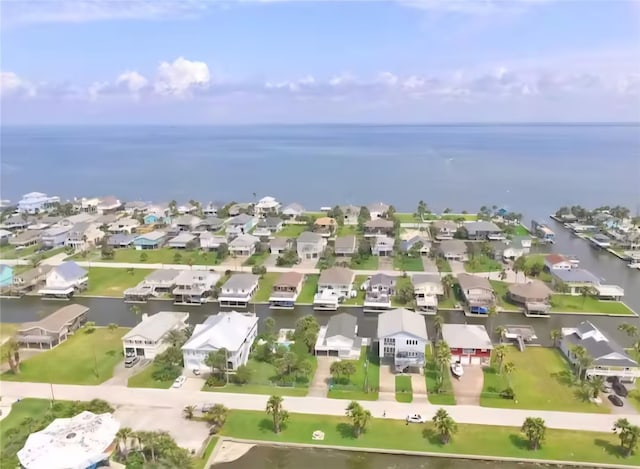 22201 Matagorda Dr, Galveston, TX 77554 - aerial overview of property's location with a nearby body of water and nearby suburban area