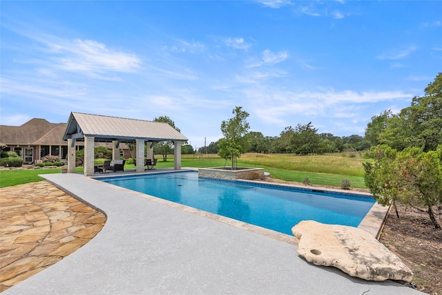 17265 Fm 2154, College Station, TX 77845 - outdoor pool with a gazebo, a patio, and a lawn